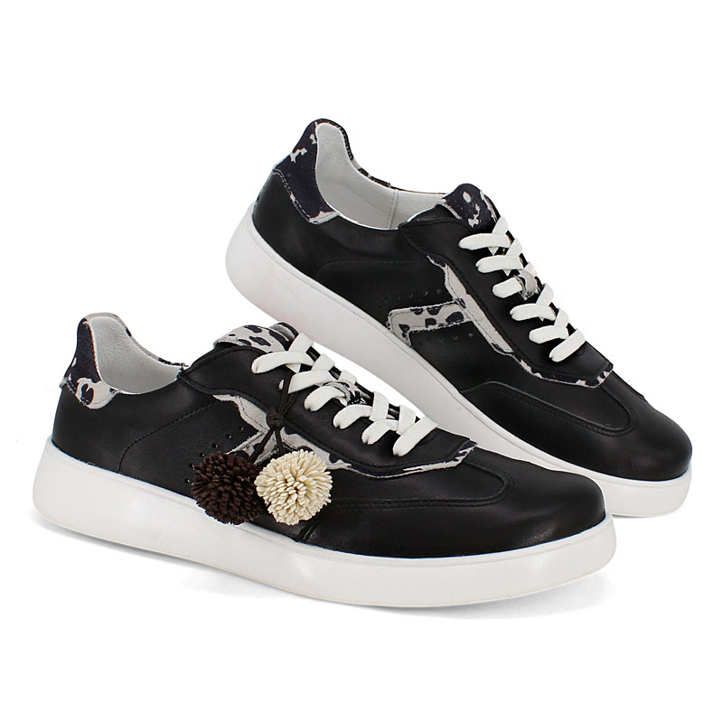 Полуботинки, артикул 2536, цвет хром, черный купить в интернет-магазине Shoeslel с доставкой по России