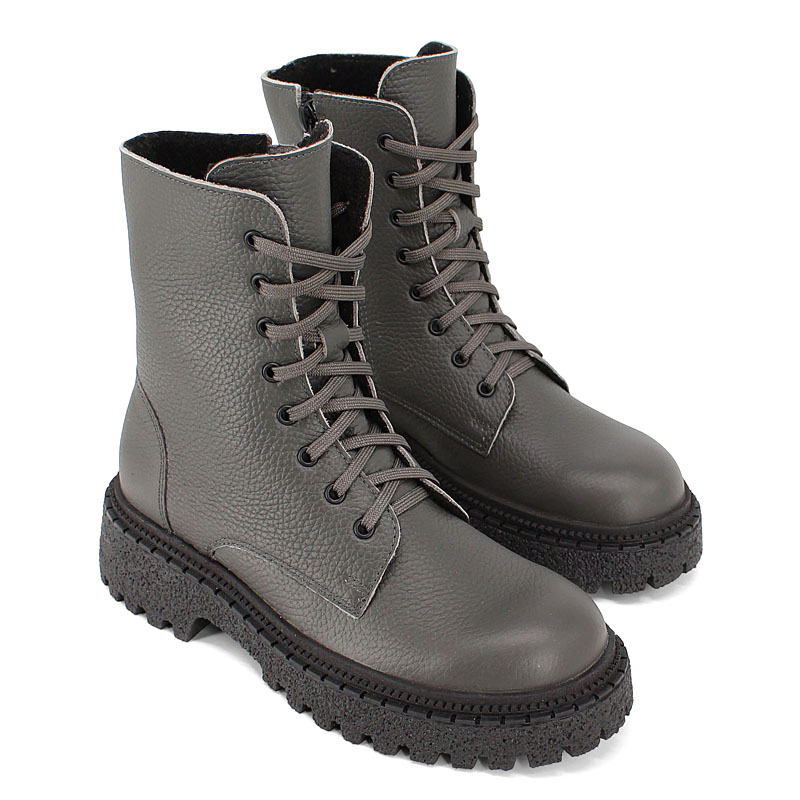 Ботинки, артикул 2552, цвет темно-серый купить в интернет-магазине Shoeslel с доставкой по России