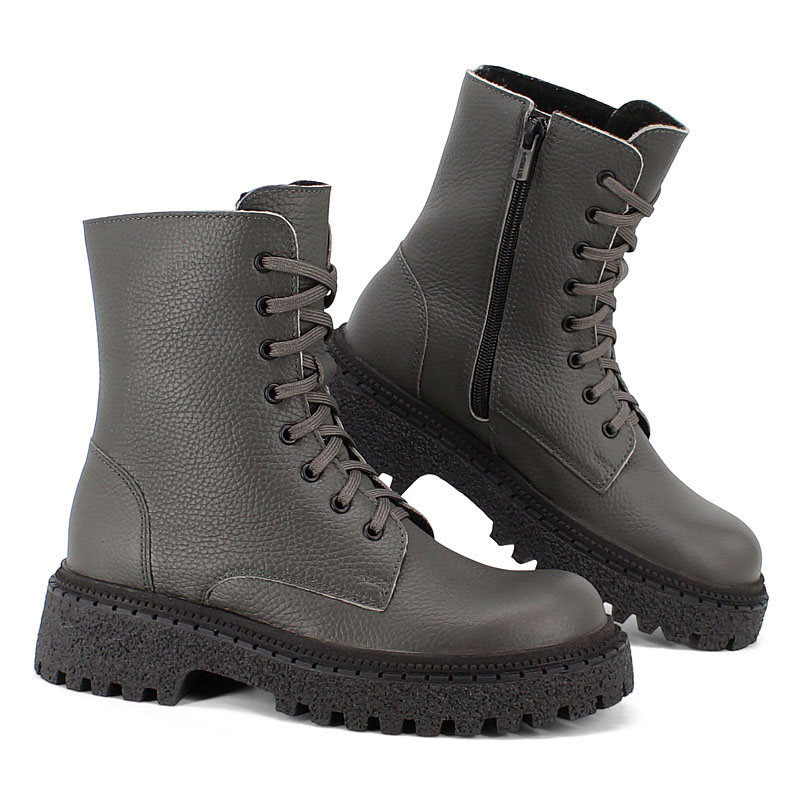 Ботинки, артикул 2552, цвет темно-серый купить в интернет-магазине Shoeslel с доставкой по России