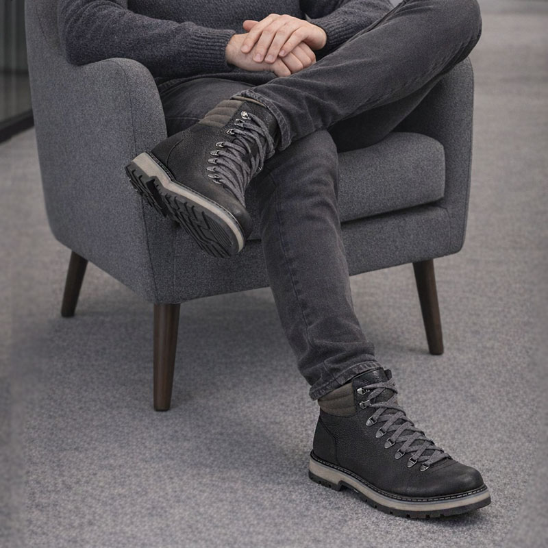 Ботинки, артикул 2572, цвет черно-серый купить в интернет-магазине Shoeslel с доставкой по России