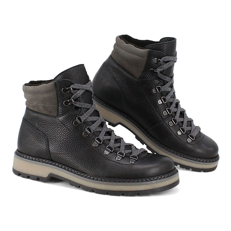 Ботинки, артикул 2572, цвет черно-серый купить в интернет-магазине Shoeslel с доставкой по России